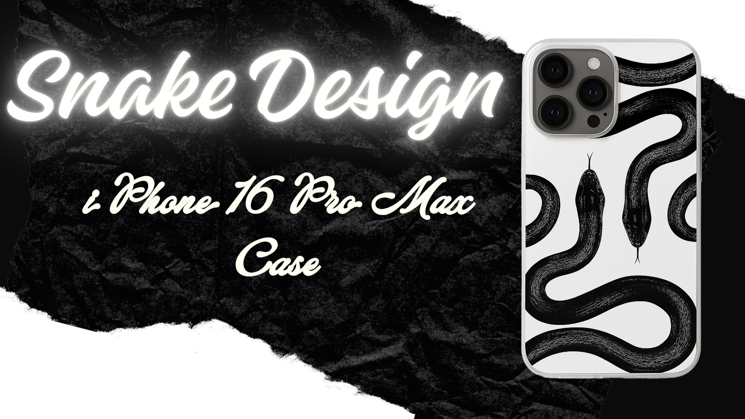 Snake Design i Phone 16 Pro Max Case